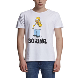 MERCHCODE Merch Código Hombre Simpsons Boring tee – Camiseta, Whitehttps://amzn.to/2JLfzM5