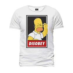 Noorhero - Camiseta de Hombre - Homer Disobeyhttps://amzn.to/2Ptlx3E